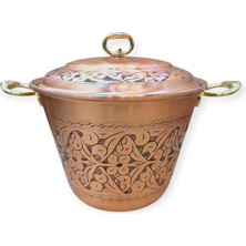 Efemir Işlemeli Bakır Perde Pilav Tenceresi No: 3