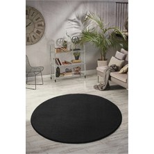 Meta Halı Yuvarlak Puffy Peluş Post , Overloklu Kaymaz Taban Halı 7 Renk