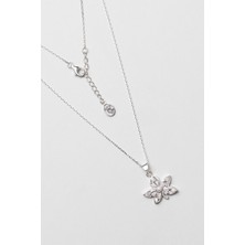 So CHIC Elysia 18 Ayar Beyaz Altın Kaplama 45 Cm Gümüş İnci Kolye