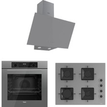 Ferre Flowart Serisi (QBL63CPR-SS208-D079) Ankastre Set