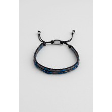 So CHIC Renkli Hematit Taşlı Ayarlanabilir Çelik Erkek Bileklik