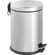Paslanmaz Çelik Pedallı Metal Çöp Kovası 20 Lt Lüx Çöp Kovası Banyo
