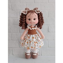 Gazel Kıvırcık Saçlı Karnaval Bebek Amigurumi Organik Oyuncak