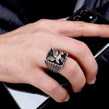 Takı925 Kartal Model 925 Ayar Gümüş Erkek Yüzük