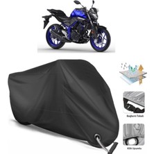 CoverPlus Yamaha Mt-25 Motor Brandası Arka Çanta Uyumlu (Bağlantı, Kilit Uyumlu)-Siyah