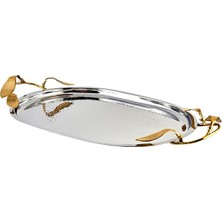 Misda Store Leaf Oval Tepsi 52 cm