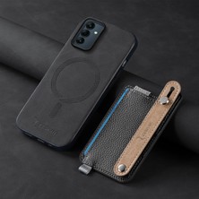 Samsung Galaxy A17 Uyumlu Kılıf Zebana 2in1 Kartlıklı Best Deri Kılıf Siyah