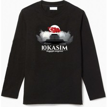Efendioğlu Design Uzun Kollu Anıtkabir Sisli 10 Kasım Atatürk Baskılı Çocuk T-Shirt