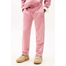 Tommy Hilfiger Kız Çocuk Beli Bağcıklı Yazı Logolu Eşofman Altı - Pembe