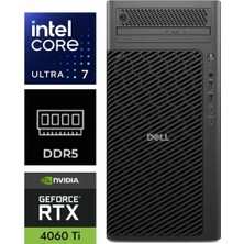 Dell Pro Max Tower T2 Ultra 7 265 FCT2250-K195 32GB 1tb+1tb Rtx 4060 Tı Ventus 2x 8gb W11PRO Masaüstü Iş Istasyonu