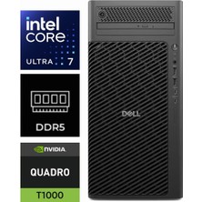 Dell Pro Max Tower T2 Ultra 7 265 FCT2250-K098 128GB 2tb+2tb Quadro T1000 8gb W11PRO Masaüstü Iş Istasyonu