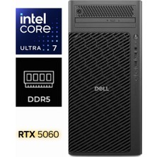 Dell Pro Max Tower T2 Ultra 7 265 FCT2250-K274 16GB 4tb+4tb Rtx 5060 Dual Oc  8gb W11PRO Masaüstü Iş Istasyonu