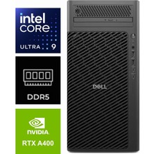 Dell Pro Max Tower T2 Ultra 9 285K FCT2250-K373 128GB 1tb+1tb Nvidia Rtx A400 4gb W11PRO Masaüstü Iş Istasyonu