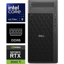 Dell Pro Max Tower T2 Ultra 9 285K FCT2250-K648 128GB 4tb Rtx 5060 Tı Dual 16GB W11PRO Masaüstü Iş Istasyonu