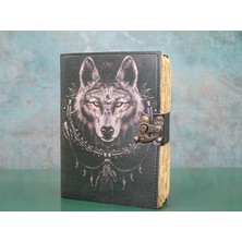 Topdan Kurt Büstü Deri Defter