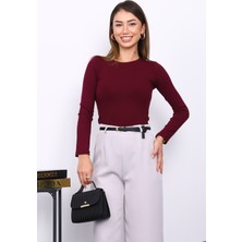 İmaj Butik Mürdüm Parmak Geçmeli Modal Body