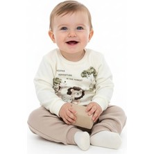 Erkek Bebek Orman Hayvanları Baskılı Alt Üst Ikili Gündelik Takım