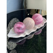 TASARIMHMODA 3 Top Yaprak Tepsi Dekor Set No:20