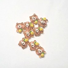 Nail Room Kahverengi Ayıcık 3D Tırnak Charm 05 - Tırnak Taşı