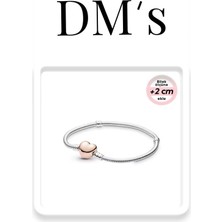 DM's Silver Rose Kalpli Gümüş Bileklik