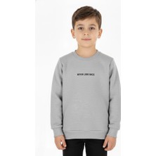Crassi Erkek Çocuk Arkası Baskılı Sweatshirt 2 İplik Şardonlu