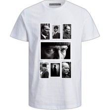 Efendioğlu Design 10 Kasım 7 Foto Atatürk Baskılı Siyah Pamuklu Çocuk Tişört