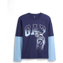 Gap Erkek Çocuk Relaxed Grafik Baskılı T-Shirt