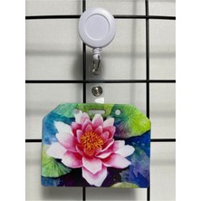 Hediyebum Lotus Çiçeği Yan Yaka Kart Kılıfı