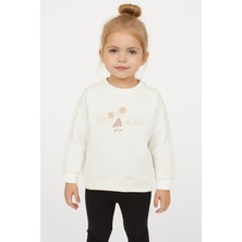 Gigi Giyim Çiçek Baskılı Kız Çocuk Sweatshirt