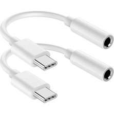 iPhone 16 Pro Max/ 15 Pro/ 15 Için USB C - 3,5 mm Kulaklık Jakı Adaptörü, USB C - Aux Ses Dongle Kablo Kablosu iPad Pro/galaxy S24 S23 Ultra/pixel 9 ile Uyumlu - Beyaz