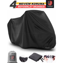 Encover Arora CK250 Branda Motosiket Brandası  (Siyah Renk) Motor Örtüsü Çadır Su Geçirmez Motosiklet Kılıfı Motor Brandası