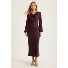 Home Store Uzun Degaje Yaka Elbise