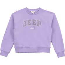Jeep Baskılı Kız Çocuk Lila Sweatshırt J5WG-SWT7552
