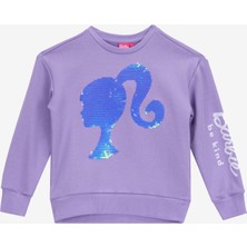 Barbie Baskılı Kız Çocuk Lila Sweatshırt BRB5WG-SWT6038