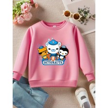 Punix Kids Punıx Kıds Octonauts Baskılı Yüksek Kalite Kışlık Kalın 3 Iplik Bisiklet Yaka Kız Çocuk Sweatshırt