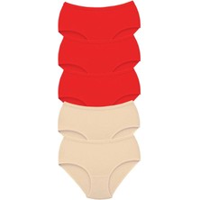 MELENERS 5 Adet Tutku Kadın Yüksek Bel Bato Kalın Lastik Külot S6