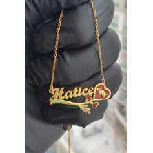 Özgür Takı 925 Ayar Gümüş 24 Ayar Altın Kaplama Isimli Kolye 65 cm Uzunlukta Kadınlar İçin