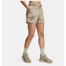 Under Armour Kadın Ua Project Rock Terry Şort Vizon-299 Hafif Kumaş ve Açık Ceplerle