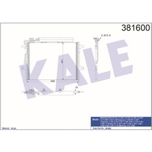 KALE-381600 - Klima Radyatörü Mercedes Benz Cls (C219) 280, 300, 350, 500, 320/350CDI 05<10 (E-Class) W211 E200, E230, E240, E280 02<08 Kurutucu Ile [brazıng Al/al] [588X441X16]