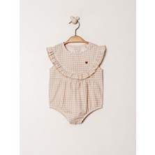 Kidaxi Pitikare Desenli Kız Bebek Body | Şık ve Rahat Tasarım | 3-24 Ay