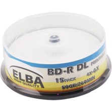 Elba Blu-Ray Bd-R 6x 50GB 15Lİ Cake Box Prıntable
