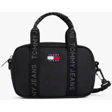 Tommy Hilfiger Kadın Yazılı Askılı Çapraz El Çantası - Siyah