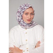 Levidor Menekşe Sarmaşık Desen Soft Eşarp