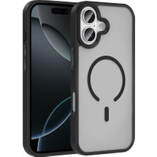 Zore iPhone 17 Kılıf M-Safe Şarj Özellikli Mat Arka Yüzey Mrsa Sio Kapak - Siyah