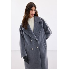 Sateen Kadın Kaşe Kaban 1921-6610