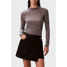Calvin Klein Pamuklu Regular Fit Mini Kot Etek LV047D777GTWM Bayan Etek LV047D777G Twm