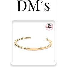 DM's Silver Gold Signature Gümüş Bilezik