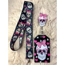 Hediyebum Kurdaleli Şirin Kurukafa Boyun Askısı Yoyo ve Kartlık Set