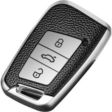 Passat B8, B8,5 ile Uyumlu Gri Süperlüx Anahtar Kabı. Anahtar Kılıfı