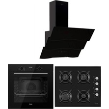 Ferre Black Plus Serisi 3lü Cam Ankastre Set (QBL63CS-S1140-D023)
